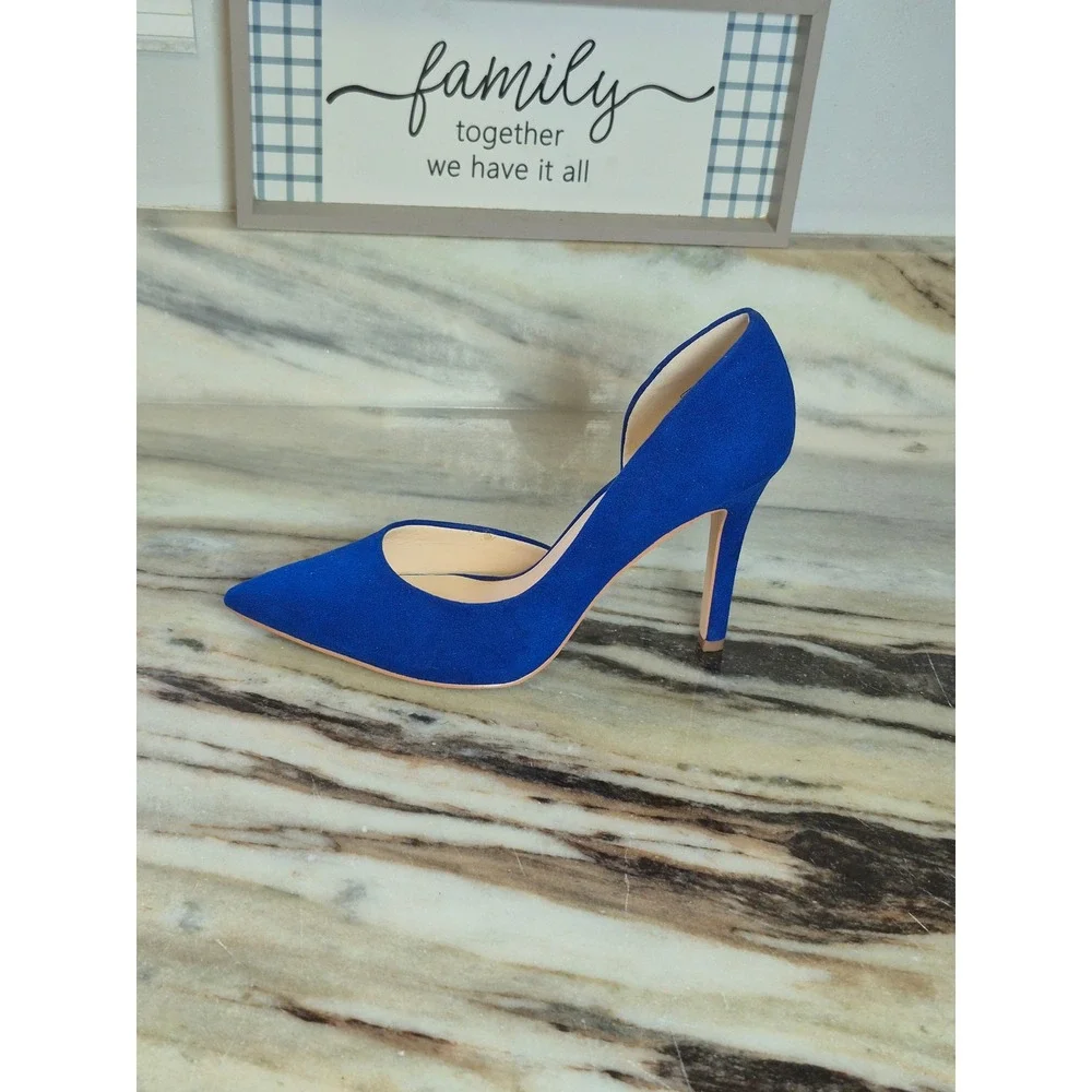 Jenn Ardor Royal Blue d'Orsay Pumps Pointed Toe Stiletto Heels 7.5 Wedding Guest